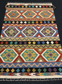 Handvävd Ull kelimmatta - 180 x 126 cm