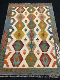 Handvävd Ull kelimmatta - 182 x 126 cm