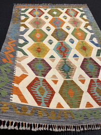 Handvävd Ull kelimmatta - 182 x 126 cm