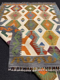 Handvävd Ull kelimmatta - 182 x 126 cm