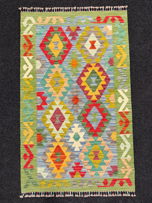 Handvävd Ull kelimmatta - 131 x 80 cm