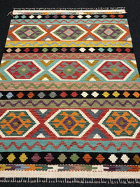 Handvävd Ull kelimmatta - 194 x 150 cm