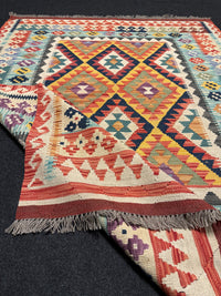 Handvävd Ull kelimmatta - 195 x 151 cm