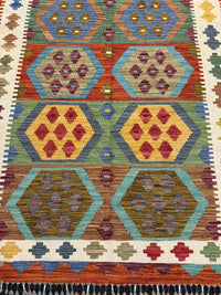 Handvävd Ull kelimmatta - 185 x 123 cm