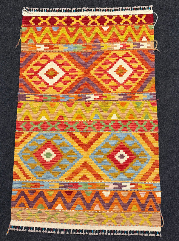 Handvävd Ull kelimmatta - 160 x 101 cm