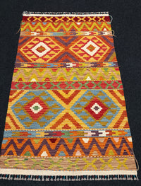 Handvävd Ull kelimmatta - 160 x 101 cm