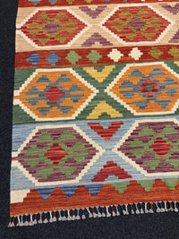 Handvävd Ull kelimmatta - 187 x 120 cm