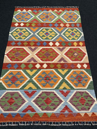 Handvävd Ull kelimmatta - 187 x 120 cm