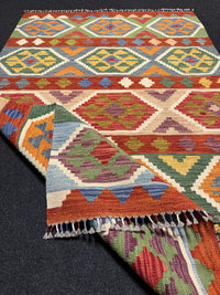 Handvävd Ull kelimmatta - 187 x 120 cm