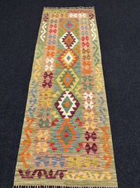 Handvävd Ull kelimmatta - 203 x 73 cm