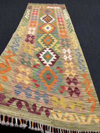 Handvävd Ull kelimmatta - 203 x 73 cm