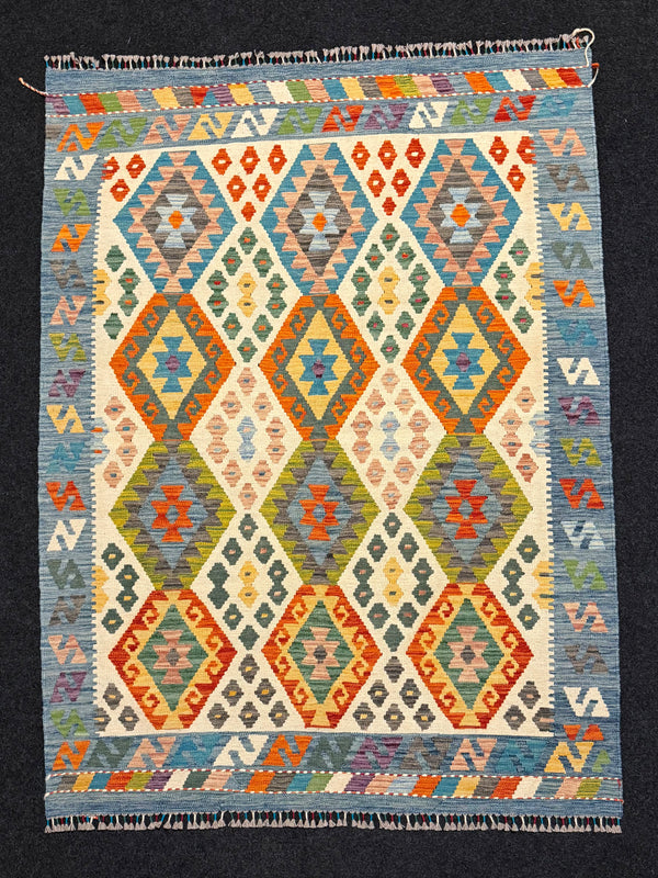 Handvävd Ull kelimmatta - 196 x 145 cm