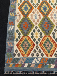 Handvävd Ull kelimmatta - 196 x 145 cm