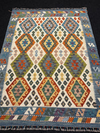 Handvävd Ull kelimmatta - 196 x 145 cm