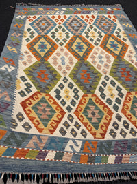 Handvävd Ull kelimmatta - 196 x 145 cm