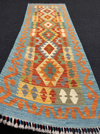 Handvävd Ull kelimmatta - 195 x 67 cm