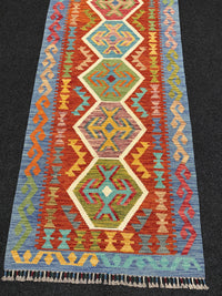 Handvävd Ull kelimmatta - 294 x 82 cm