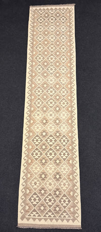 Handvävd Ull kelimmatta - 397 x 82 cm