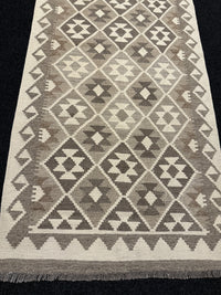 Handvävd Ull kelimmatta - 397 x 82 cm