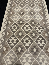 Handvävd Ull kelimmatta - 397 x 82 cm