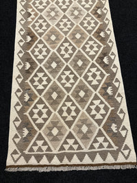 Handvävd Ull kelimmatta - 380 x 79 cm