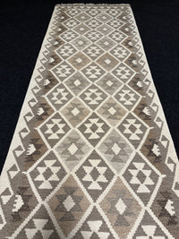 Handvävd Ull kelimmatta - 380 x 79 cm