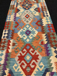 Handvävd Ull kelimmatta - 489 x 86 cm