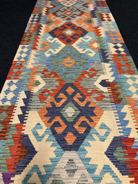 Handvävd Ull kelimmatta - 489 x 86 cm