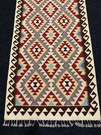 Handvävd Ull kelimmatta - 294 x 81 cm