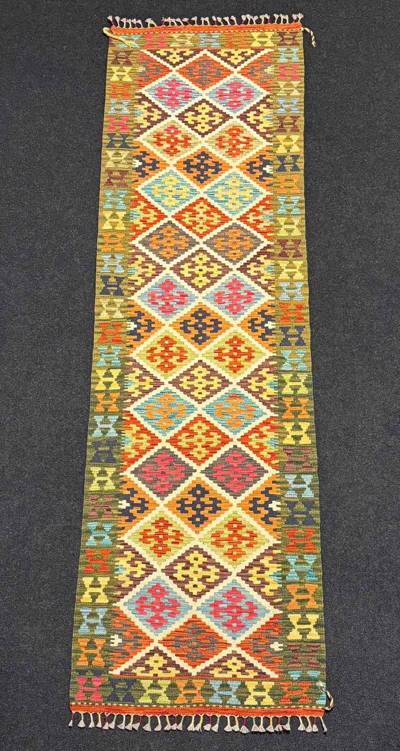 Handvävd Ull kelimmatta - 294 x 84 cm