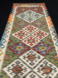 Handvävd Ull kelimmatta - 293 x 88 cm