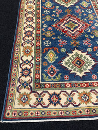 Handknuten Kazak‑matta — 146 × 87 cm