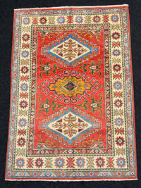 Handknuten Kazak‑matta — 150 × 104 cm