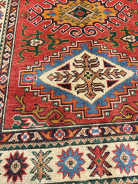 Handknuten Kazak‑matta — 150 × 104 cm