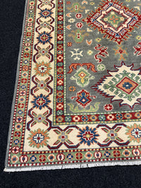 Handknuten Kazak‑matta — 145 × 102 cm