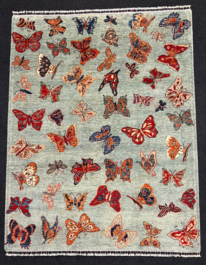 Fine Ziegler Figural Handknuten Matta  — 197 × 152 cm