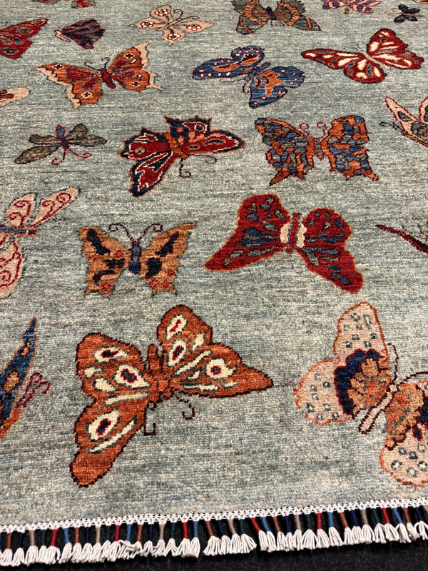 Fine Ziegler Figural Handknuten Matta  — 197 × 152 cm