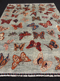 Fine Ziegler Figural Handknuten Matta  — 197 × 152 cm