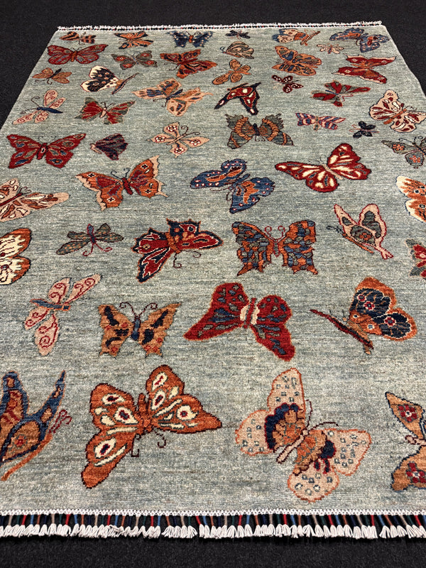 Fine Ziegler Figural Handknuten Matta  — 197 × 152 cm