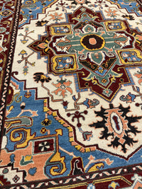 Handknuten Kazak‑matta — 197 × 152 cm