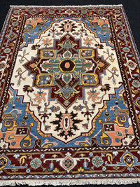 Handknuten Kazak‑matta — 197 × 152 cm