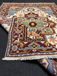 Handknuten Kazak‑matta — 197 × 152 cm