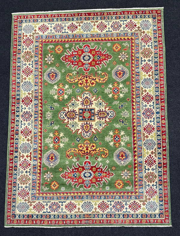 Handknuten Kazak‑matta — 207 × 149 cm