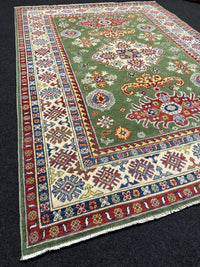 Handknuten Kazak‑matta — 207 × 149 cm