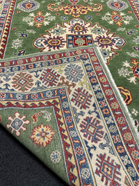 Handknuten Kazak‑matta — 207 × 149 cm