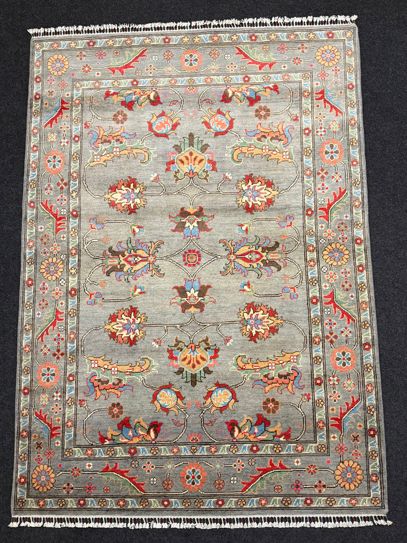 Handknuten Kazak‑matta — 217 × 149 cm