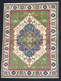 Handknuten Kazak‑matta — 211 × 154 cm