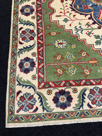 Handknuten Kazak‑matta — 211 × 154 cm