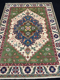 Handknuten Kazak‑matta — 211 × 154 cm