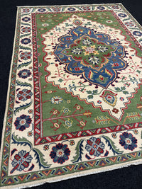 Handknuten Kazak‑matta — 211 × 154 cm